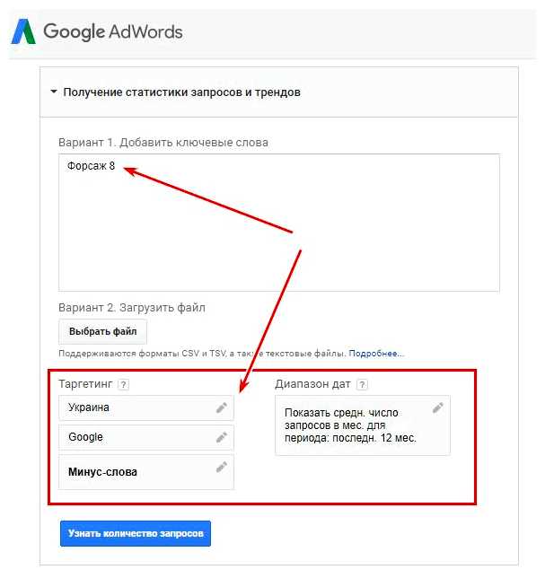 Где посмотреть статистику запросов в гугле