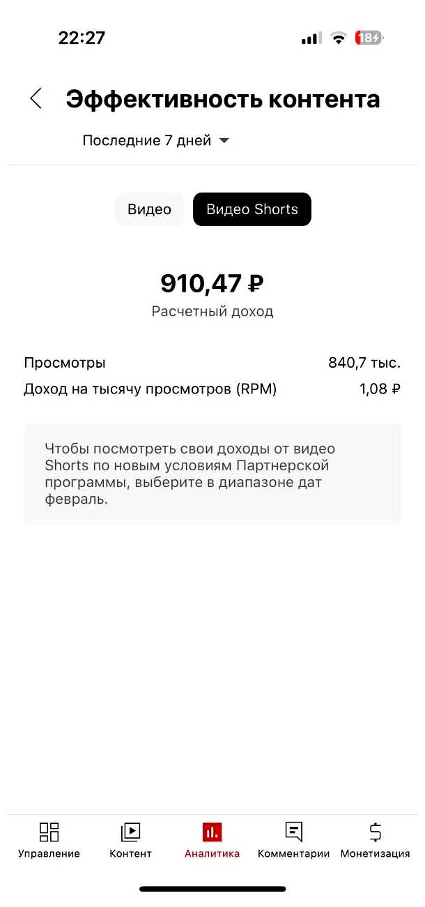 Сколько платит ютуб за 1 миллион просмотров Шортс